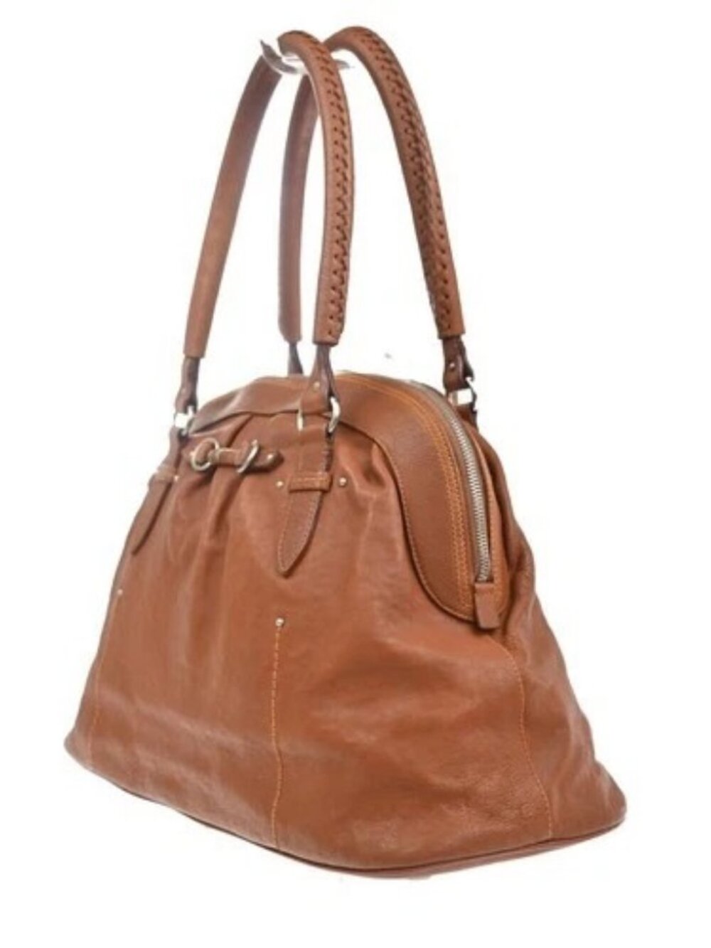 CHRISTIAN DIOR Logo Shoulder Tote Hand Bag Leather Brown SHW Italy 12KC713 - Picture 2 of 16